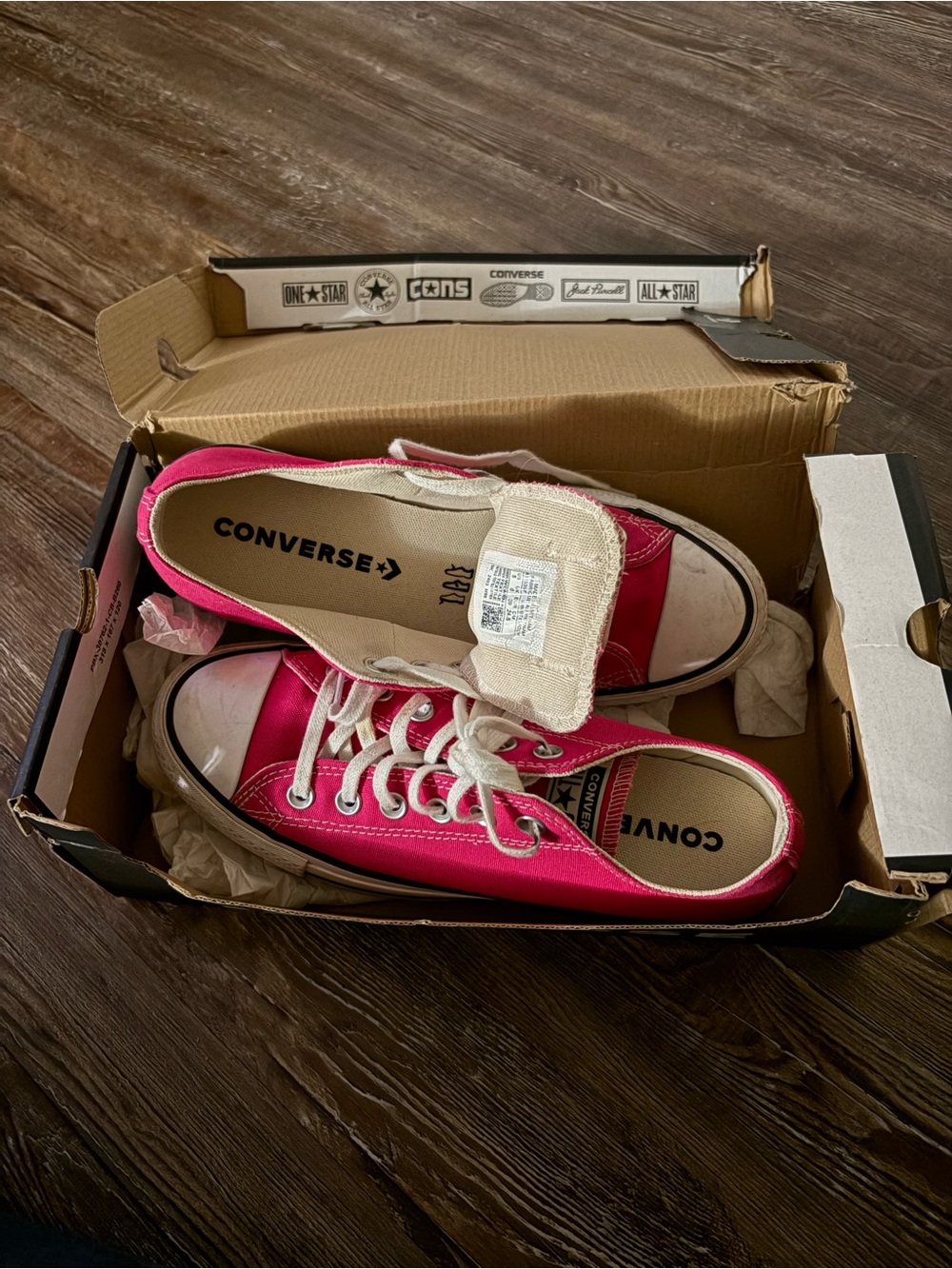 Converse Hot Pink Low-Top Canvas Sneakers